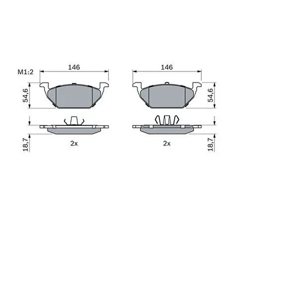 Bosch Front Brake Pad 0986424364