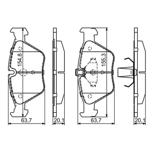 Bosch Front Brake Pad 0986424485