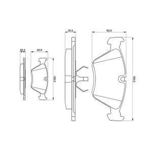 Bosch Front Brake Pad 0986490640