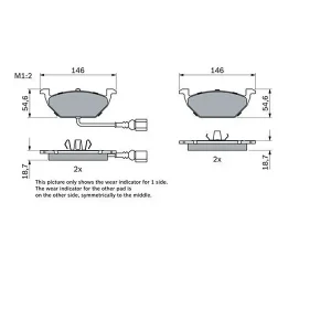 Bosch Front Brake Pad 0986494019