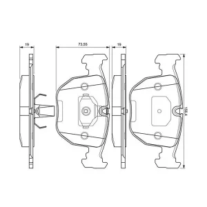 Bosch Front Brake Pad 0986494028
