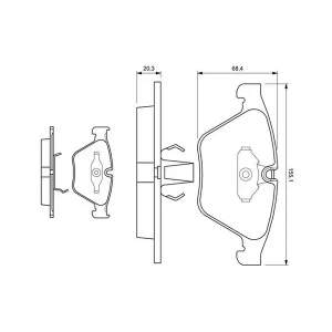 Bosch Front Brake Pad 0986494036