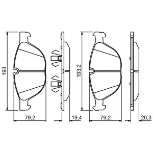 Bosch Front Brake Pad 0986494307