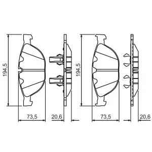Bosch Front Brake Pad 0986494349