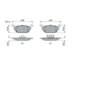 Bosch Front Brake Pad 0986494925