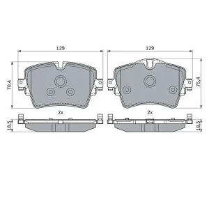 Bosch Front Brake Pad 0986494940