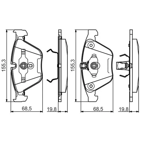Bosch Front Brake Pad 0986495082