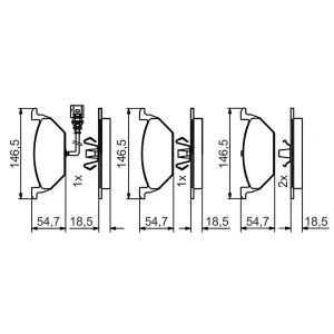 Bosch Front Brake Pad 0986495213