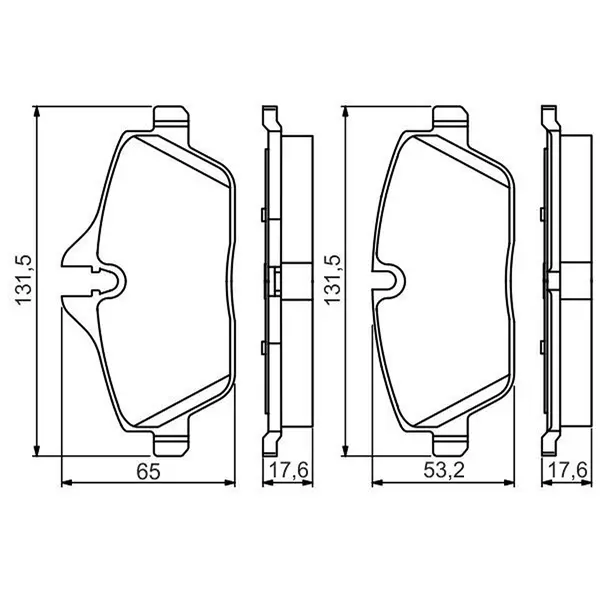 Bosch Front Brake Pad 0986495251