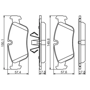 Bosch Front Brake Pad 0986495276