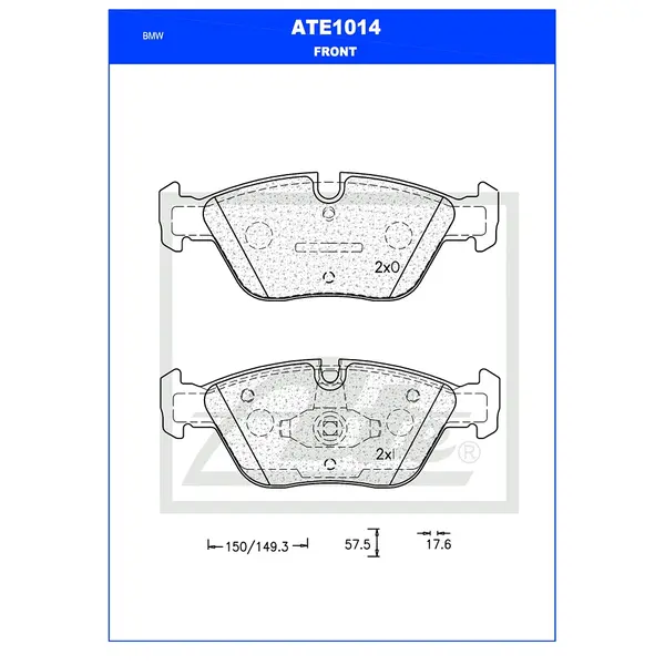 Ate Front Brake Pad ATE1014