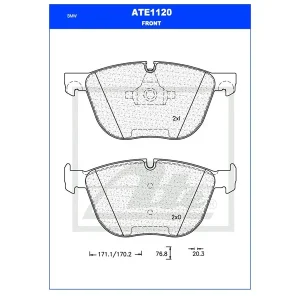 Ate Front Brake Pad ATE1120