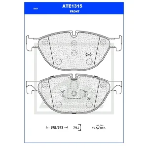 Ate Front Brake Pad ATE1315