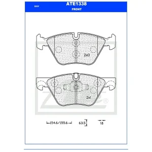 Ate Front Brake Pad ATE1338