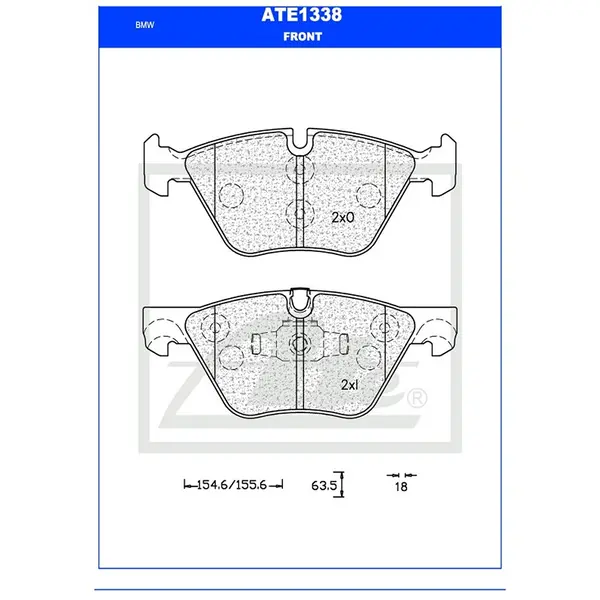 Ate Front Brake Pad ATE1338