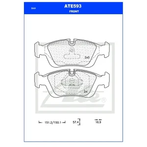 Ate Front Brake Pad ATE593P