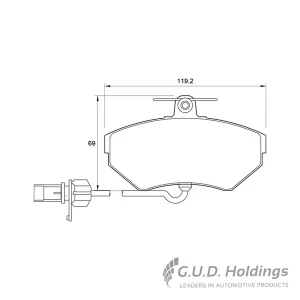 Safeline Front Brake Pad D3389
