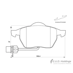 Safeline Front Brake Pad D3390