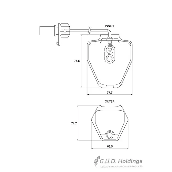 Safeline Front Brake Pad D3425