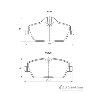 Safeline Front Brake Pad D3542