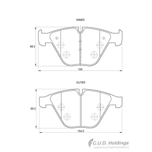 Safeline Front Brake Pad D3545