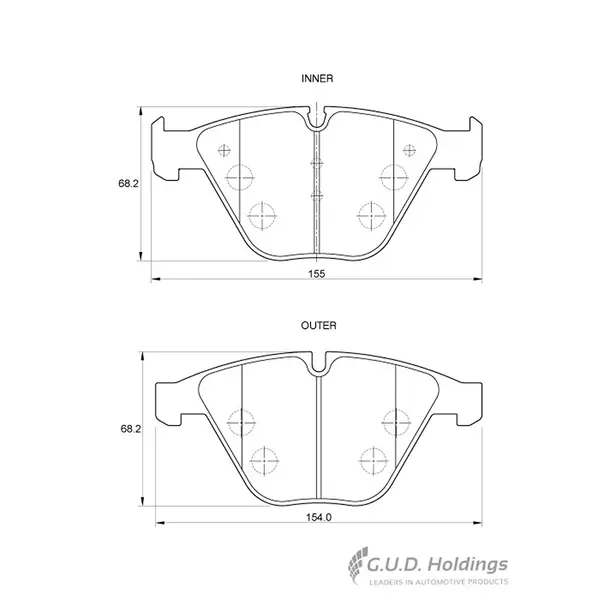 Safeline Front Brake Pad D3545