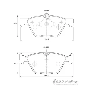 Safeline Front Brake Pad D3555