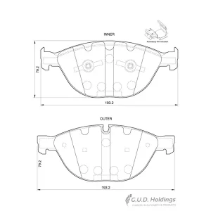 Safeline Front Brake Pad D3829