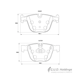 Safeline Front Brake Pad D3845