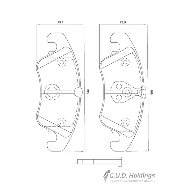Safeline Front Brake Pad D3849
