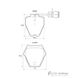 Safeline Front Brake Pad D3863