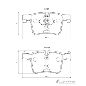 Safeline Front Brake Pad D3962