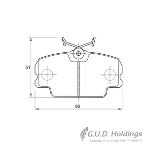 Safeline Front Brake Pad D957