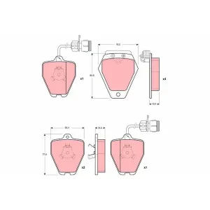 Trw Front Brake Pad GDB1162