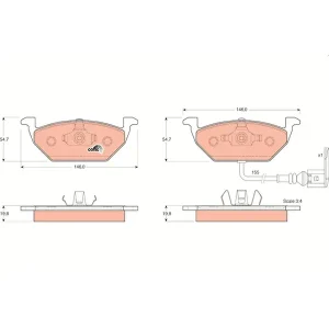 Trw Front Brake Pad GDB1386