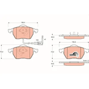 Trw Front Brake Pad GDB1403