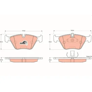 Trw Front Brake Pad GDB1404