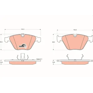 Trw Front Brake Pad GDB1498