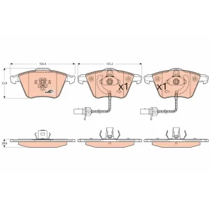 Trw Front Brake Pad GDB1554