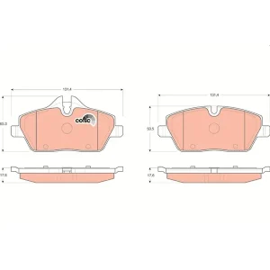 Trw Front Brake Pad GDB1611
