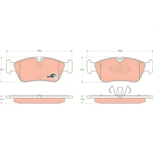 Trw Front Brake Pad GDB1625