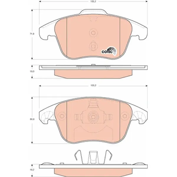 Trw Front Brake Pad GDB1691
