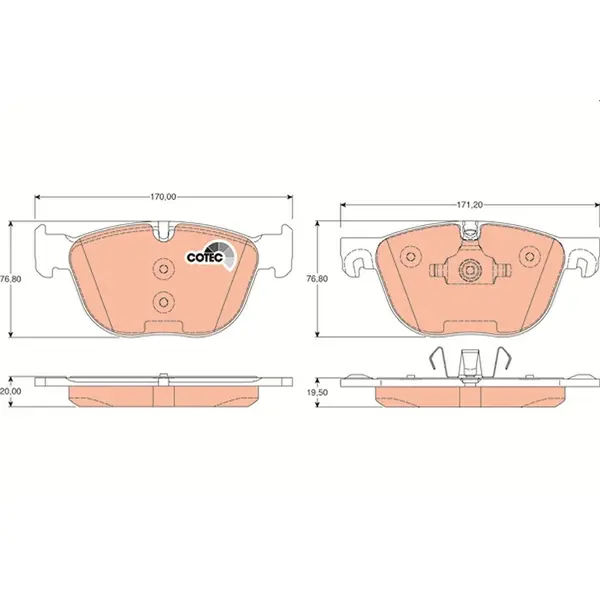 Trw Front Brake Pad GDB1726