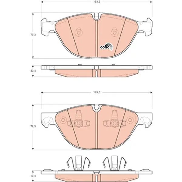 Trw Front Brake Pad GDB1728