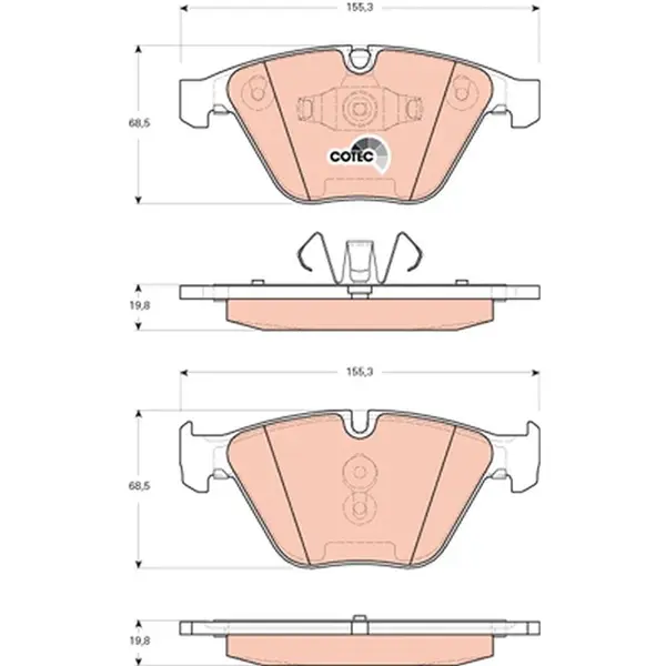 Trw Front Brake Pad GDB1729