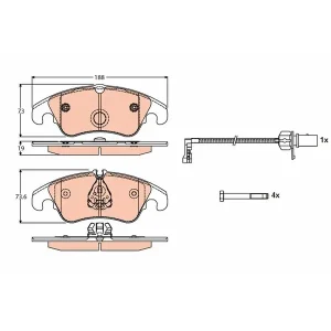 Trw Front Brake Pad GDB1768