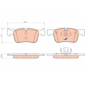 Trw Front Brake Pad GDB1934