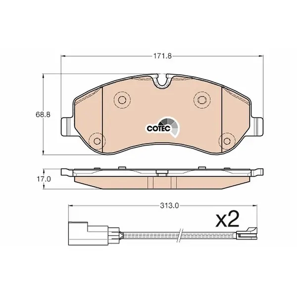 Trw Front Brake Pad GDB1967