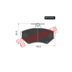 Optima Front Brake Pad OPT3175
