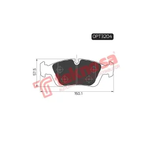 Optima Front Brake Pad OPT3204